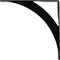 Ekena Millwork Legacy Steel Bracket, Powder Coated Black 2"W x 18"D x 18"H BKTM02X18X18LEPBL - alternate 4